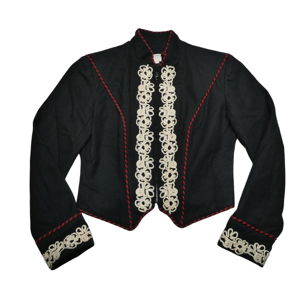 Hobby Horse Jacket Womens Petite Black Western Show Bolero Lace Trim Made USA